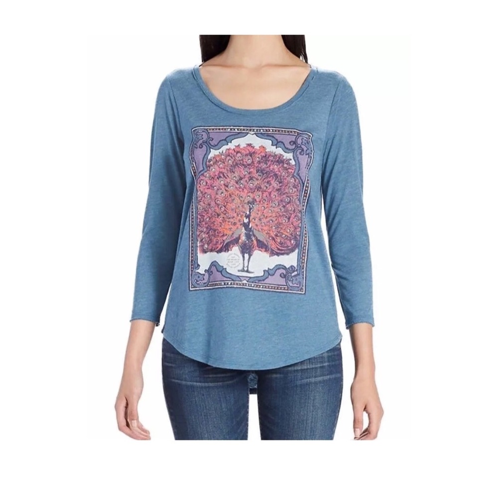 Lucky Brand Mega Peacock Graphic Tee